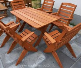 összecsukható fa kerti asztal szék